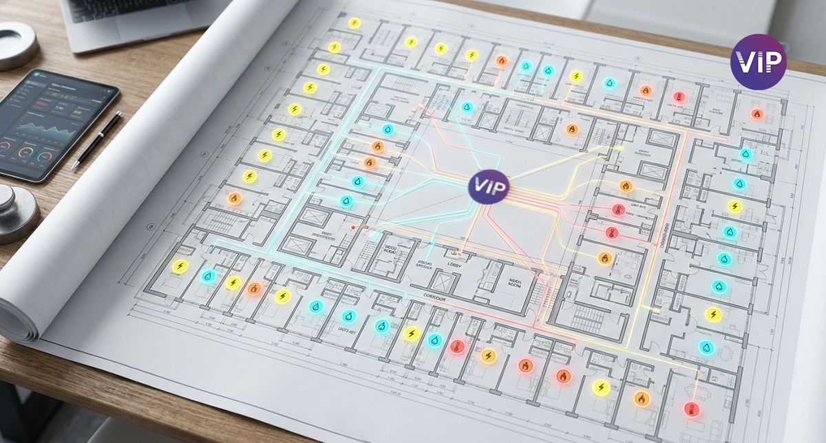 Schematics of an energy metering strategy blueprint